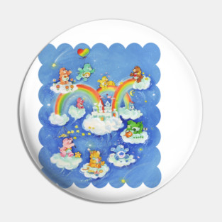 Care Bear 80s Retro Vintage Rainbow Nostalgic Childhood Cartoon Pin