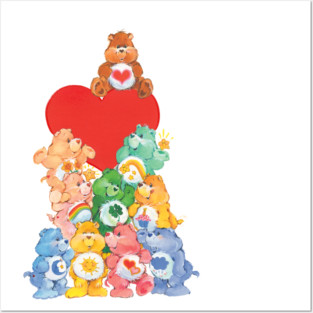 Care Bear 80s Retro Vintage Rainbow Nostalgic Childhood Cartoon Posters and Art