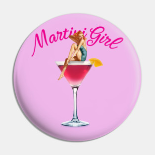 Martini Girl Pin