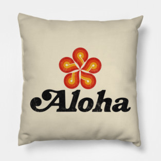 70s Aloha Pacific Airlines Pillow