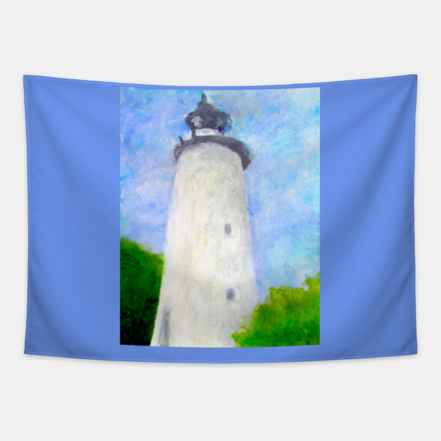 Lighthouse Ocracoke Island North Carolina Tapestry by DonWillisJrArt