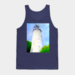 Lighthouse Ocracoke Island North Carolina Tank Top