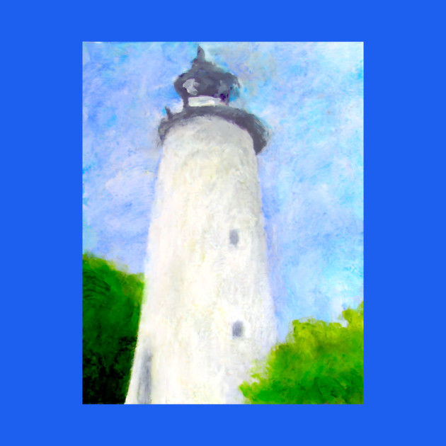 Lighthouse Ocracoke Island North Carolina by DonWillisJrArt