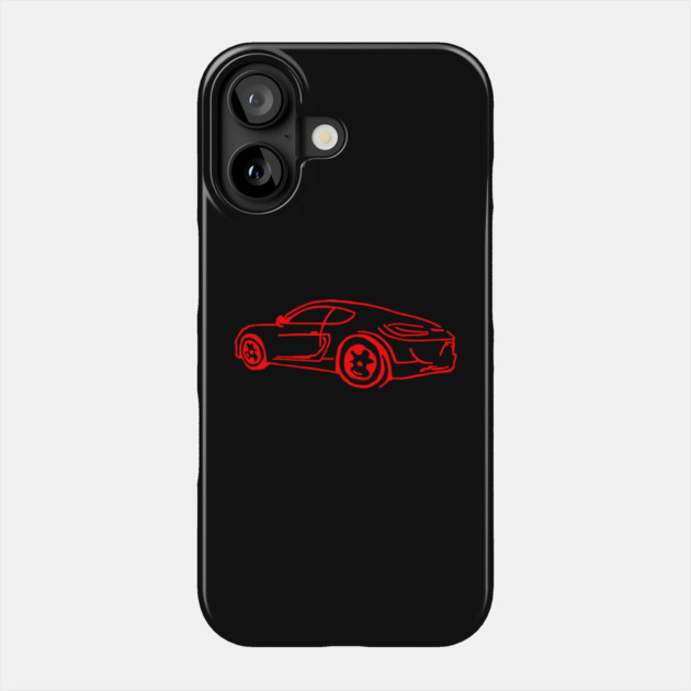 Red Sports Car Phone Case by DonWillisJrArt