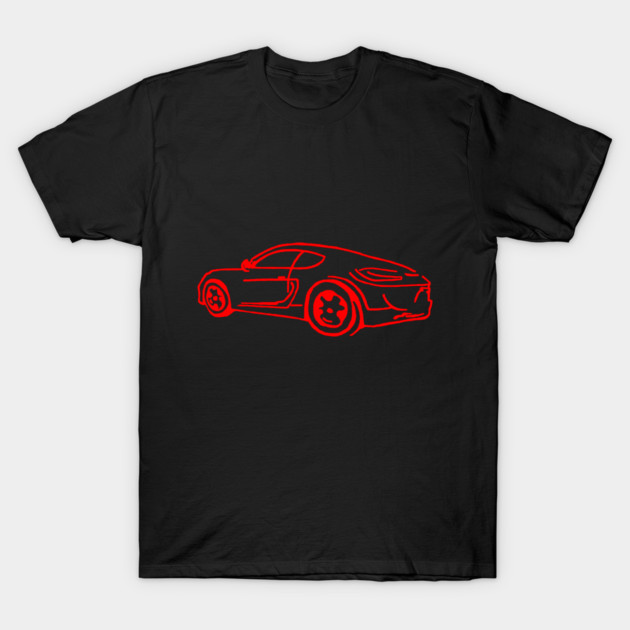 Red Sports Car T-Shirt by DonWillisJrArt