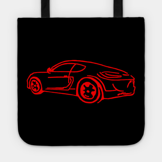Red Sports Car Tote by DonWillisJrArt