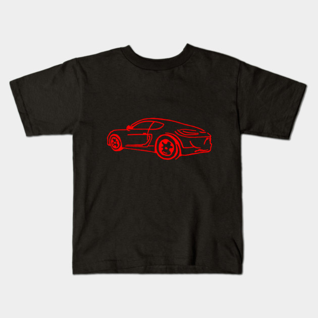 Red Sports Car Kids T-Shirt by DonWillisJrArt