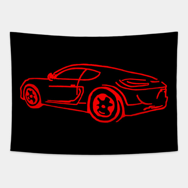 Red Sports Car Tapestry by DonWillisJrArt