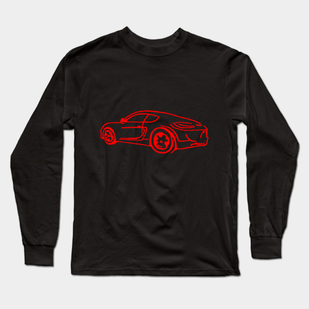 Red Sports Car Long Sleeve T-Shirt by DonWillisJrArt