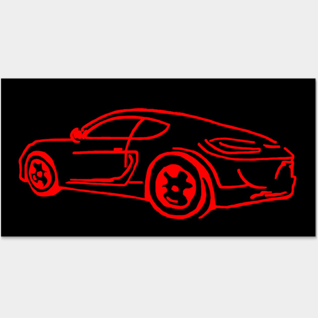 Red Sports Car Wall Art by DonWillisJrArt