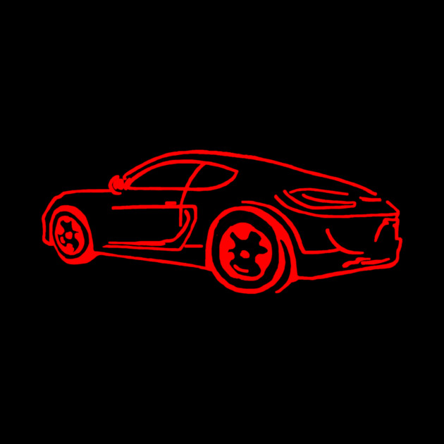 Red Sports Car by DonWillisJrArt