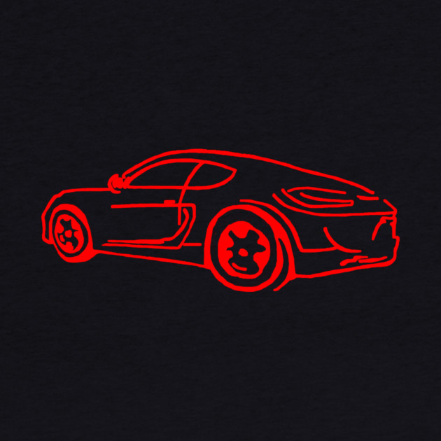 Red Sports Car by DonWillisJrArt