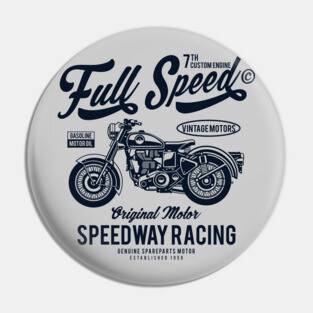 Full Speed Motorbike Racing Pin