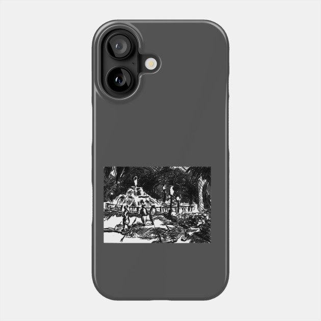 Savannah, Georgia Forsyth Park Fountain Phone Case by DonWillisJrArt