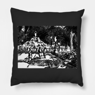 Savannah, Georgia Forsyth Park Fountain Pillow
