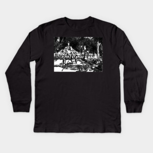 Savannah, Georgia Forsyth Park Fountain Kids Long Sleeve T-Shirt