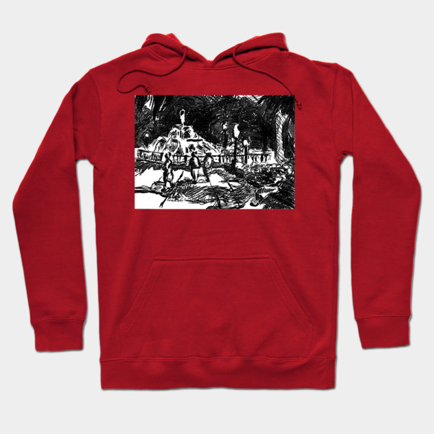 Savannah, Georgia Forsyth Park Fountain Hoodie by DonWillisJrArt