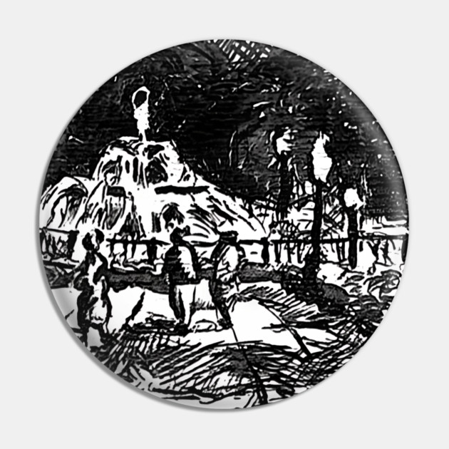 Savannah, Georgia Forsyth Park Fountain Pin by DonWillisJrArt