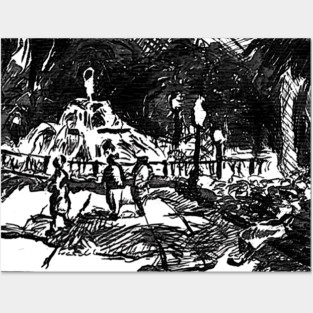 Savannah, Georgia Forsyth Park Fountain Posters and Art