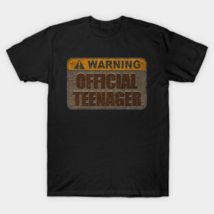 Warning Official Teenager Rusty Old Wall Sign - Turning 13th gift T-Shirt