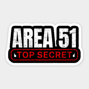 Area 51 Top Secret Classified Ufo Files Sticker