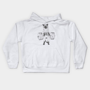 Siamese Cat Lift Kids Hoodie