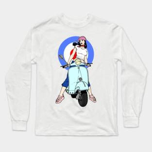 Pretty Scooter Girl Long Sleeve T-Shirt