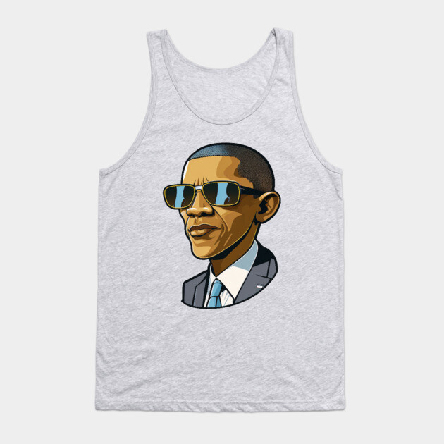Barack Obama Coolest President Tank Top by UrbanLifeApparel
