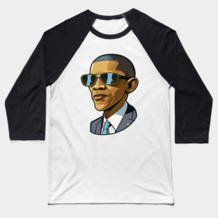 Barack Obama Coolest President Baseball T-Shirt