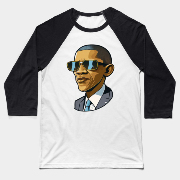 Barack Obama Coolest President Baseball T-Shirt by UrbanLifeApparel