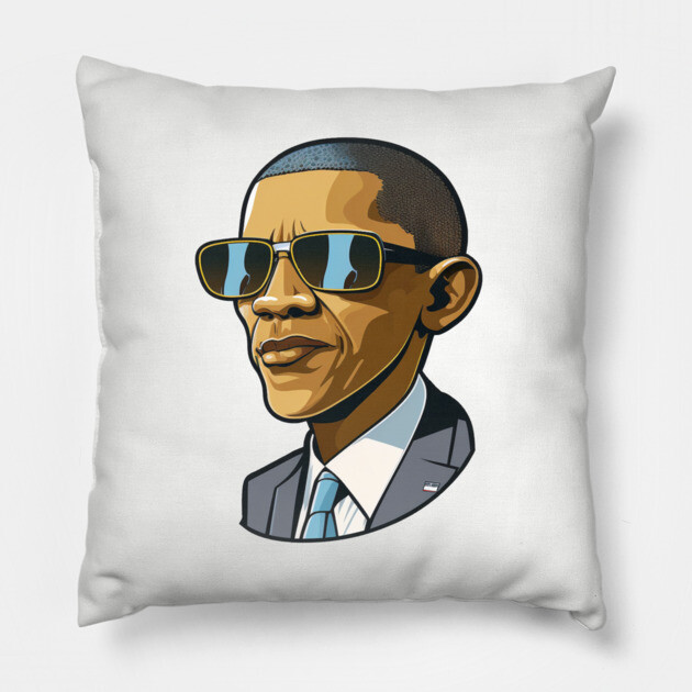 Barack Obama Coolest President Pillow by UrbanLifeApparel