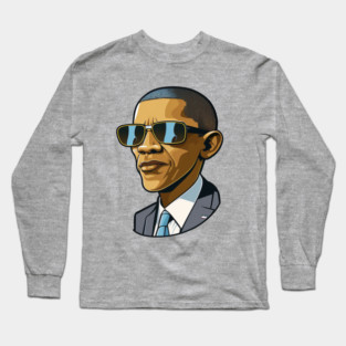 Barack Obama Coolest President Long Sleeve T-Shirt