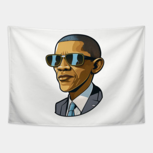 Barack Obama Coolest President Tapestry