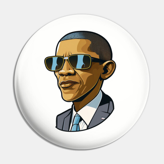 Barack Obama Coolest President Pin by UrbanLifeApparel