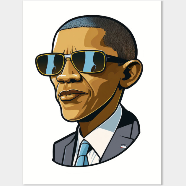 Barack Obama Coolest President Wall Art by UrbanLifeApparel
