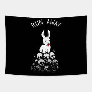 Run Away Killer Bunny Tapestry