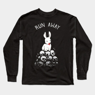 Run Away Killer Bunny Long Sleeve T-Shirt