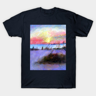 Summer Stroll – Coastal Sunrise Painting T-Shirt
