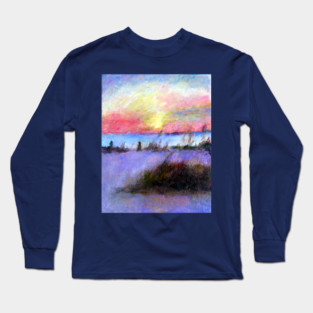 Summer Stroll – Coastal Sunrise Painting Long Sleeve T-Shirt