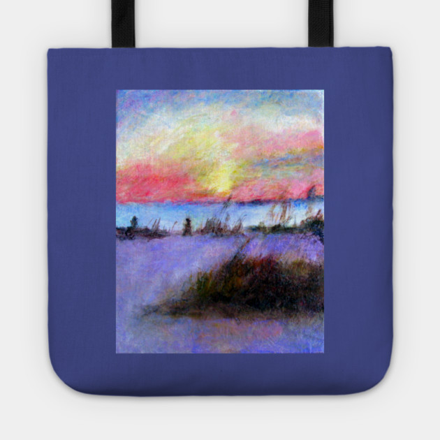 Summer Stroll – Coastal Sunrise Painting Tote by DonWillisJrArt