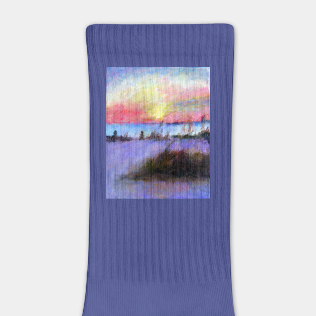 Summer Stroll – Coastal Sunrise Painting by DonWillisJrArt