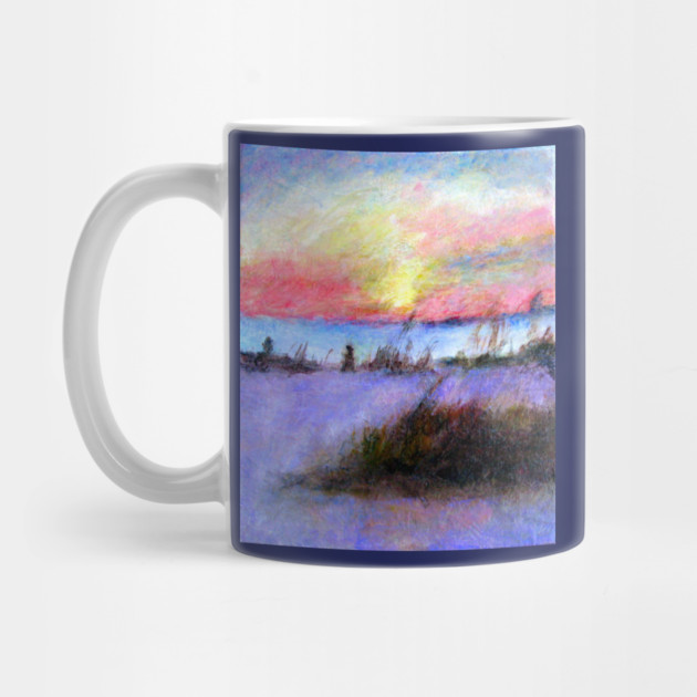 Summer Stroll – Coastal Sunrise Painting by DonWillisJrArt