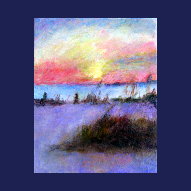 Summer Stroll – Coastal Sunrise Painting by DonWillisJrArt