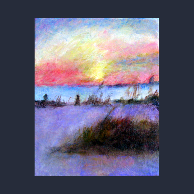 Summer Stroll – Coastal Sunrise Painting by DonWillisJrArt