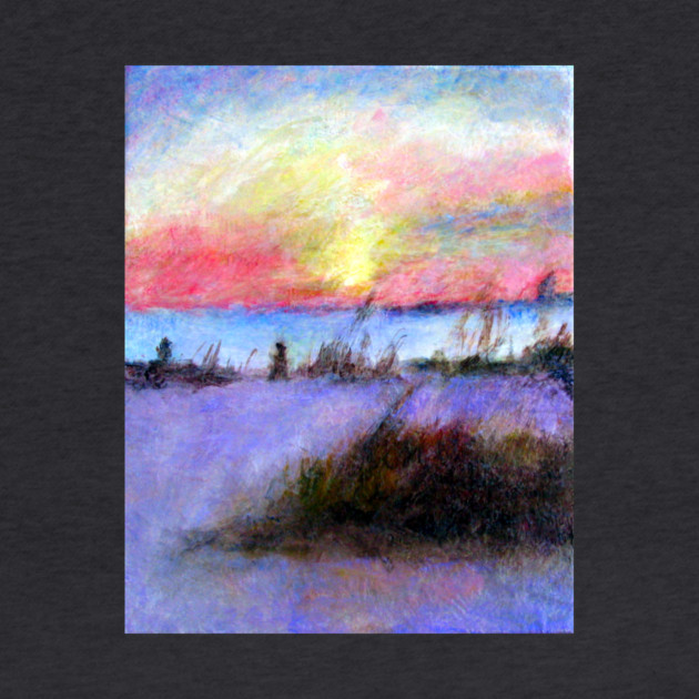 Summer Stroll – Coastal Sunrise Painting by DonWillisJrArt