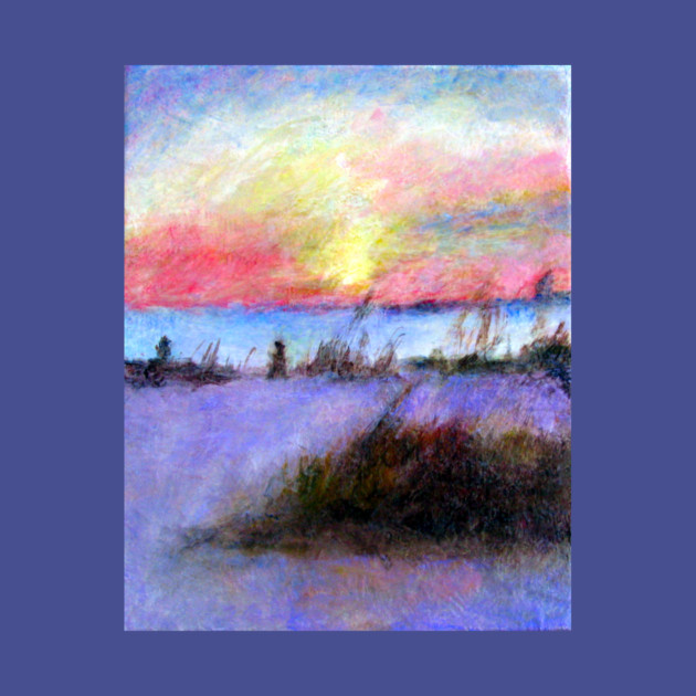 Summer Stroll – Coastal Sunrise Painting by DonWillisJrArt