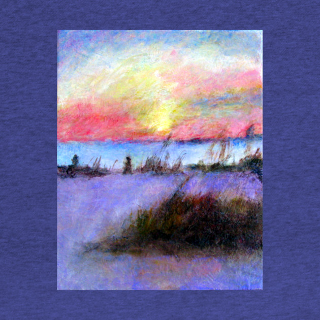 Summer Stroll – Coastal Sunrise Painting by DonWillisJrArt