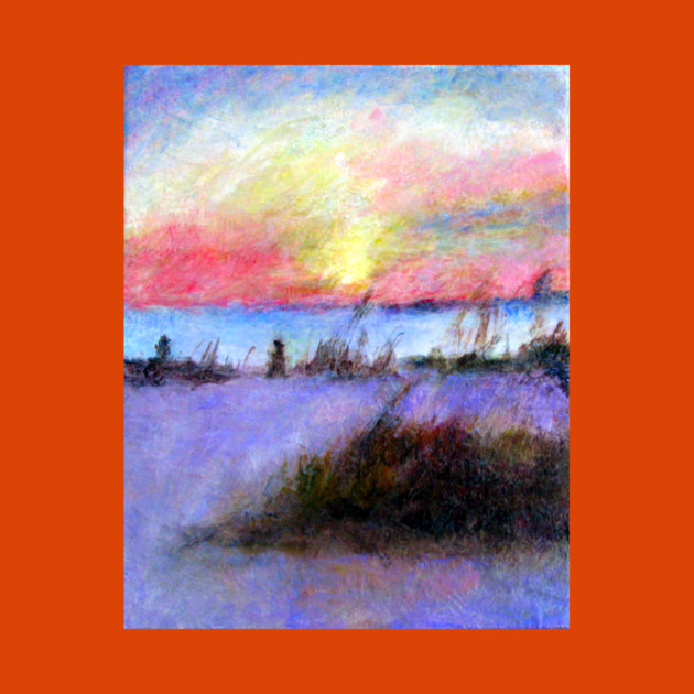 Summer Stroll – Coastal Sunrise Painting by DonWillisJrArt