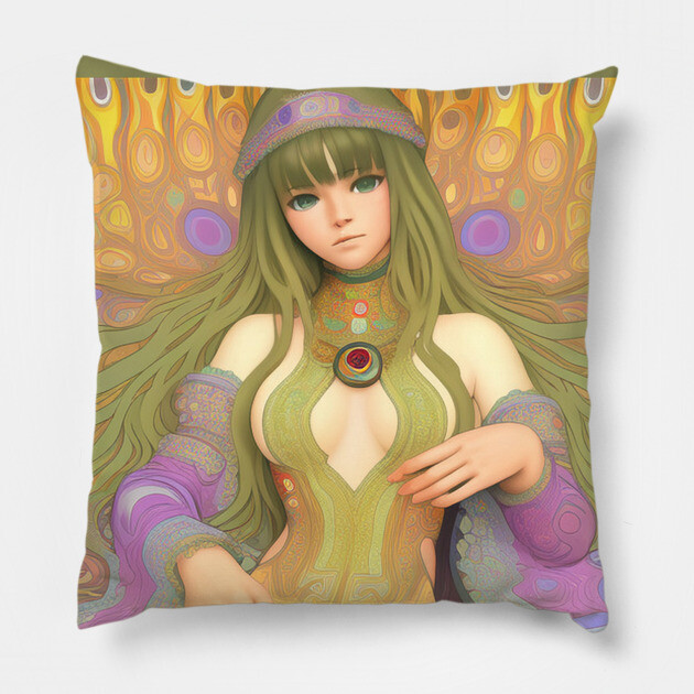 cosplay anime girl manga Pillow by animegirlnft