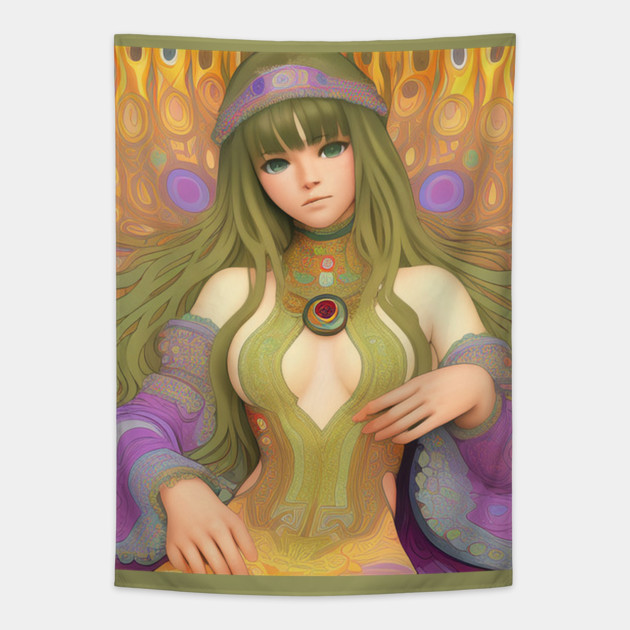 cosplay anime girl manga Tapestry by animegirlnft